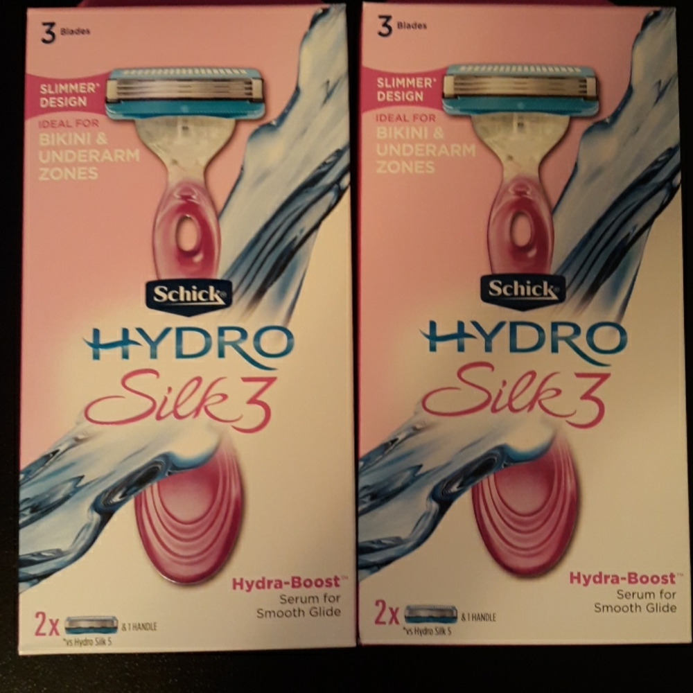 2 New Schick Hydro Silk 3 Razors  *